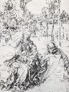 Albrecht Durer The Holy Family in a landscape oil on canvas